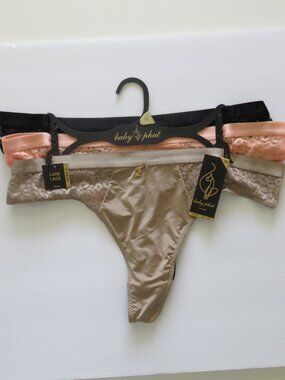 (#135) 3-pack baby phat Luxe Lace Thong underwear panties